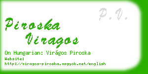 piroska viragos business card